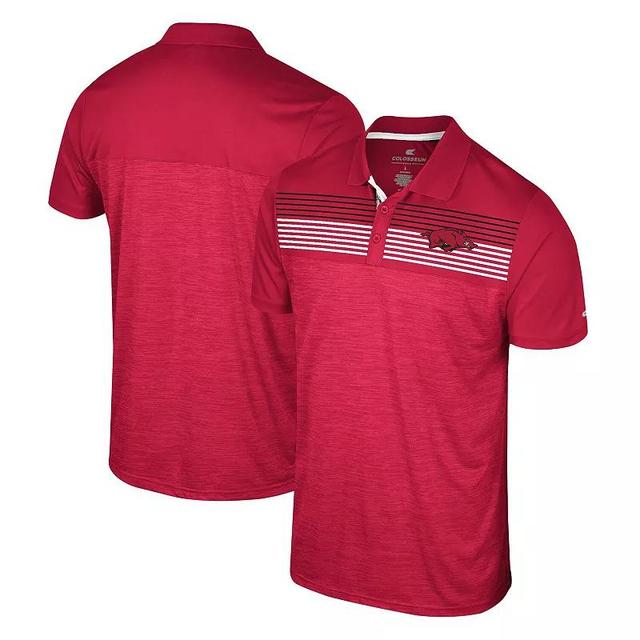 Mens Colosseum Cardinal Arkansas Razorbacks Langmore Polo Product Image