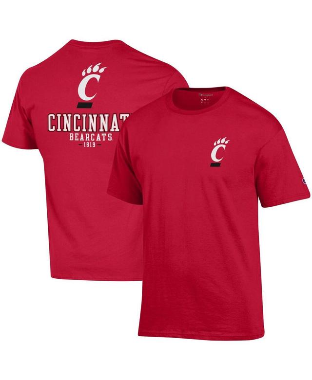 Mens Champion Cincinnati Bearcats Stack 2-Hit T-Shirt Product Image