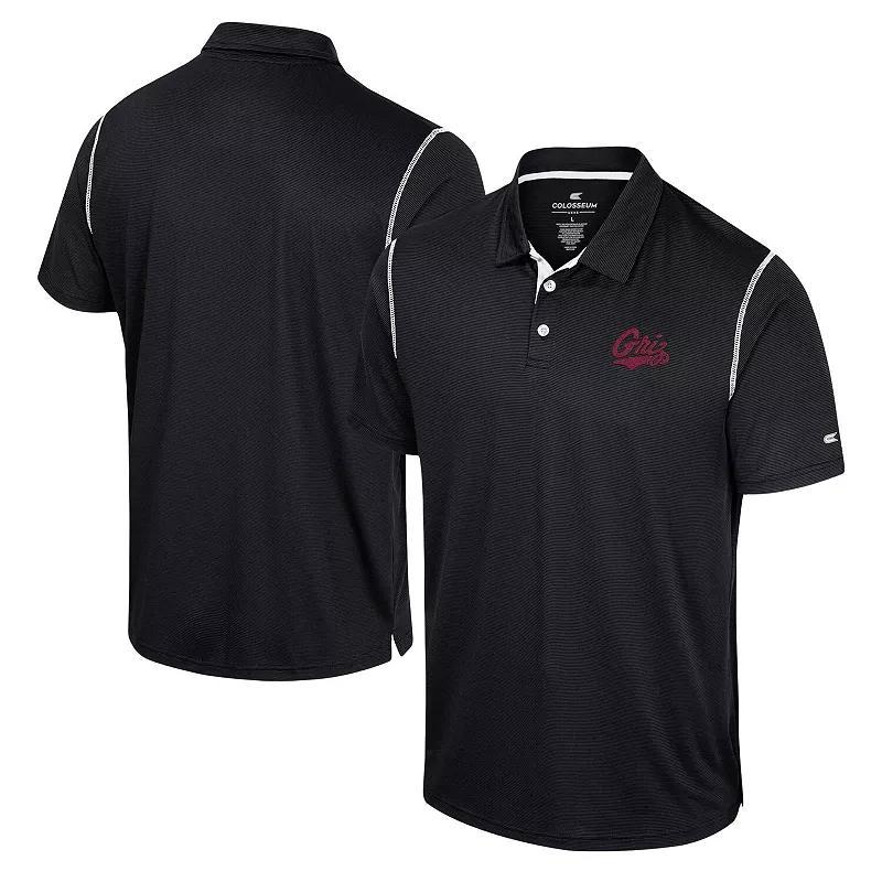 Mens Colosseum Black Montana Grizzlies Cameron Polo Product Image