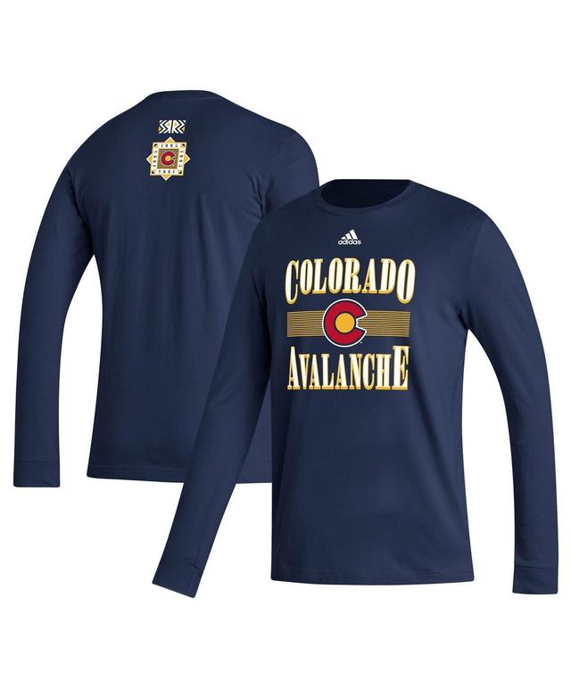 Mens adidas Navy Colorado Avalanche Reverse Retro 2.0 Fresh Playmaker Long Sleeve T-shirt Product Image