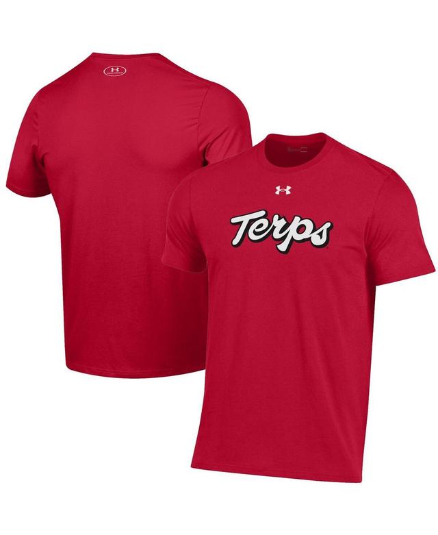 Mens Under Armour Red Maryland Terrapins Throwback Special Game Performance T-shirt Product Image