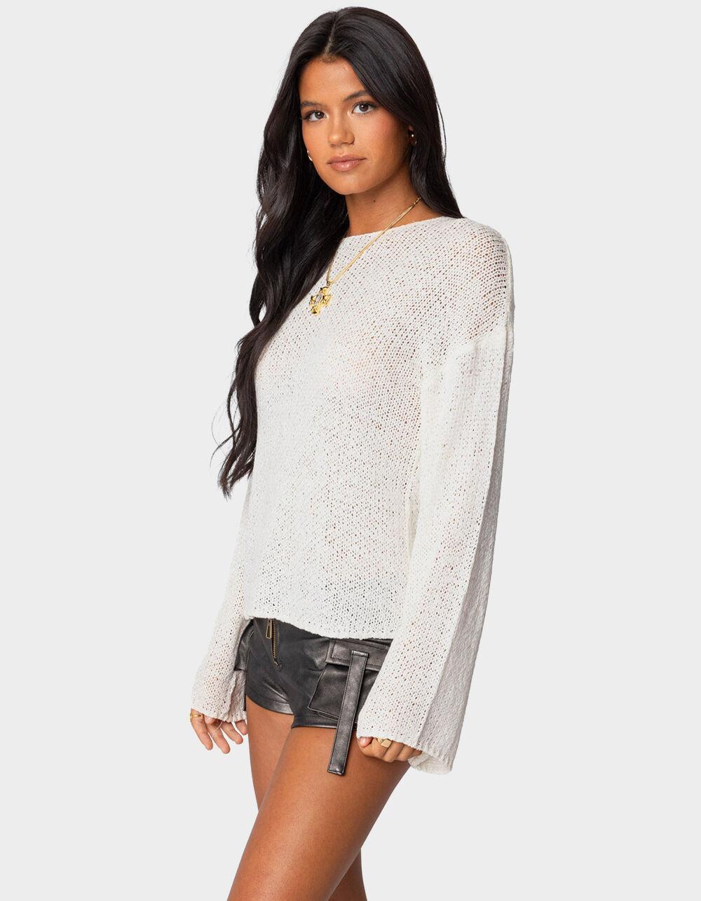 EDIKTED Drop Shoulder Light Knit Sweater Product Image