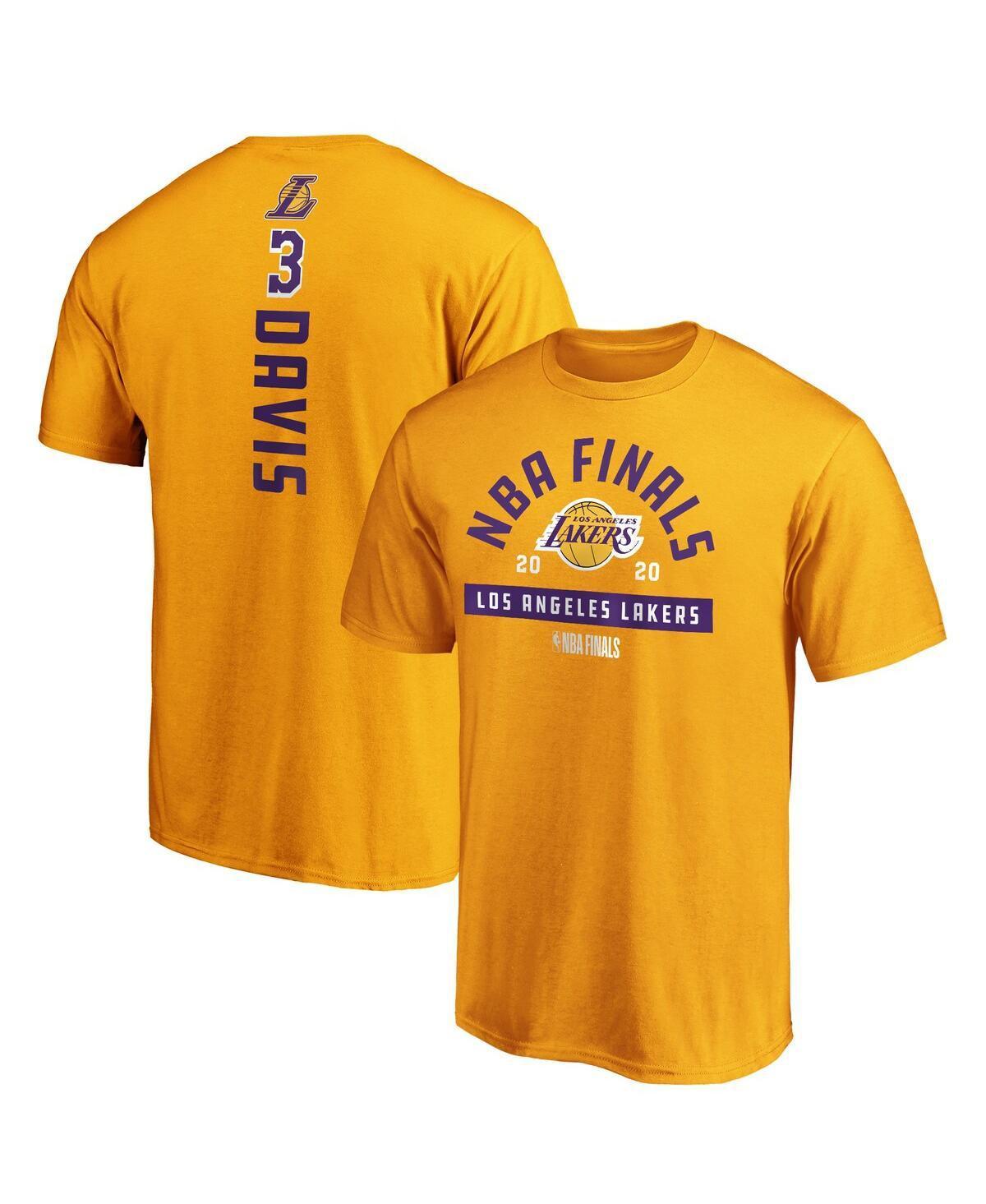 Mens Anthony Davis Gold Los Angeles Lakers 2020 Nba Finals Bound Name Number T-shirt Product Image