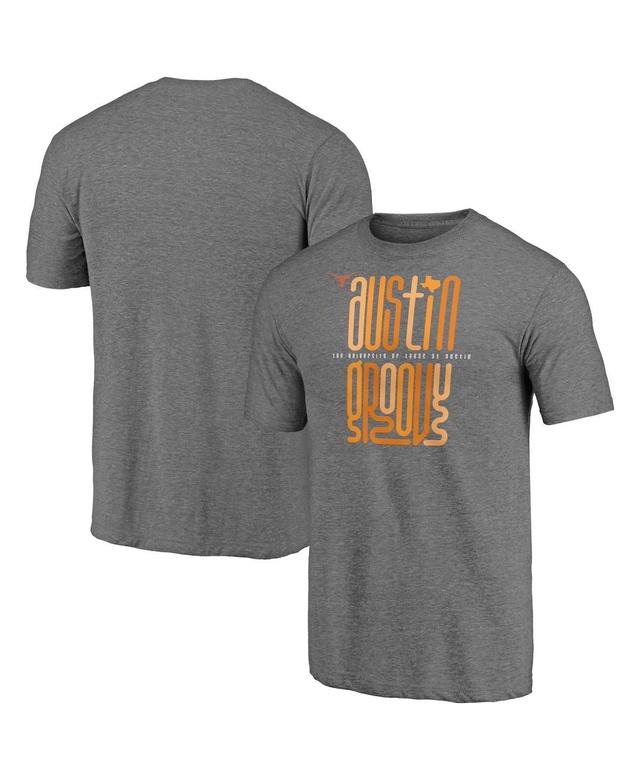 Mens Fanatics Branded Heathered Gray Texas Longhorns Hometown Collection Groovy Tri-Blend T-Shirt Product Image