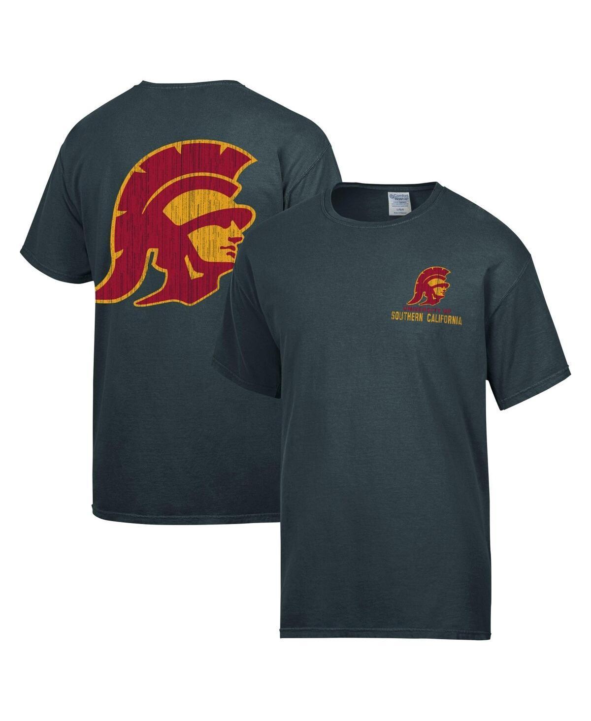 Mens Comfortwash Charcoal Distressed Usc Trojans Vintage-Like Logo T-shirt Product Image