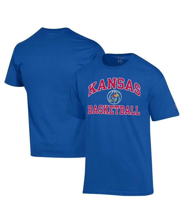 Mens Champion Royal Kansas Jayhawks Basketball Icon T-shirt Product Image