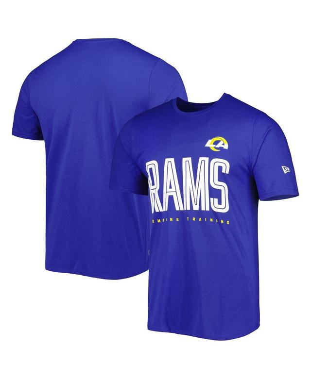 Mens New Era Royal Los Angeles Rams Combine Authentic Training Huddle Up T-Shirt Product Image