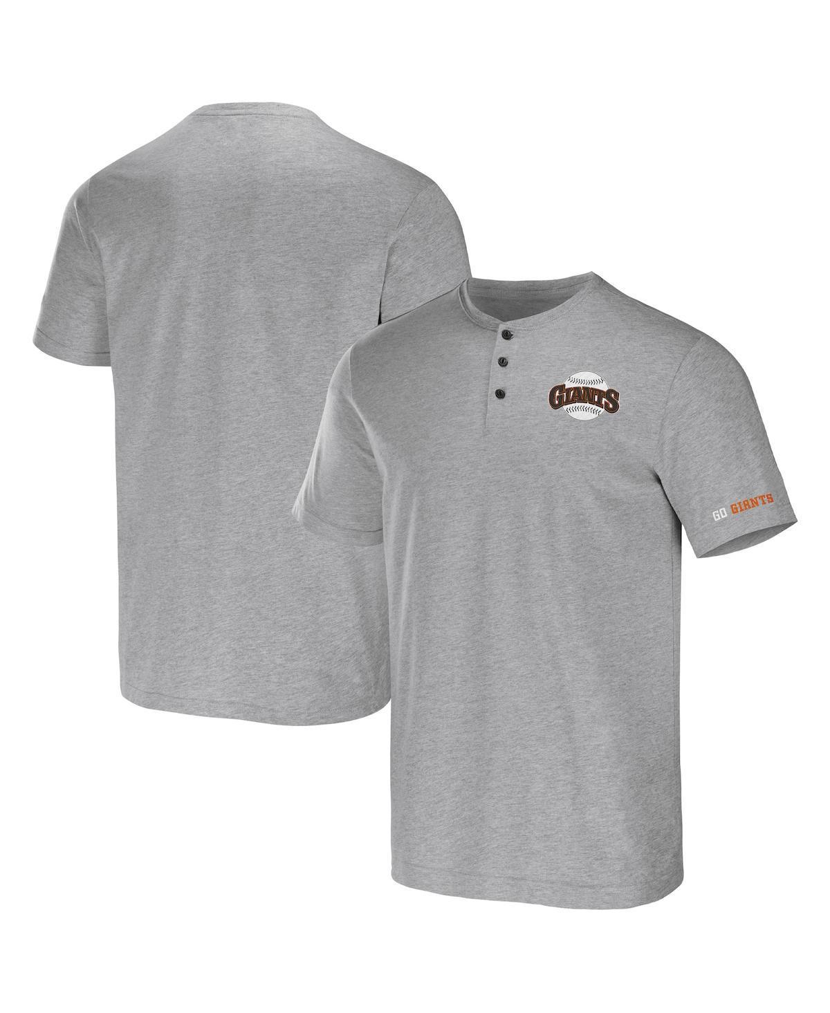 Mens Darius Rucker Collection by Fanatics Heather Gray San Francisco Giants Henley T-shirt Product Image