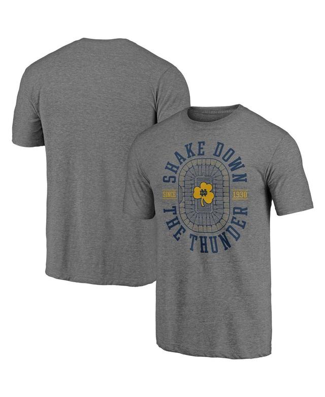 Mens Fanatics Heathered Gray Notre Dame Fighting Irish Hometown Tri-Blend T-shirt Product Image