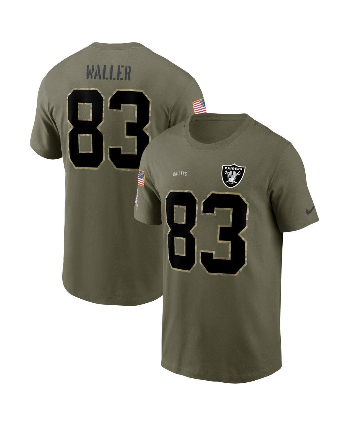 Mens Nike Darren Waller Olive Las Vegas Raiders 2022 Salute To Service Name and Number T-shirt Product Image