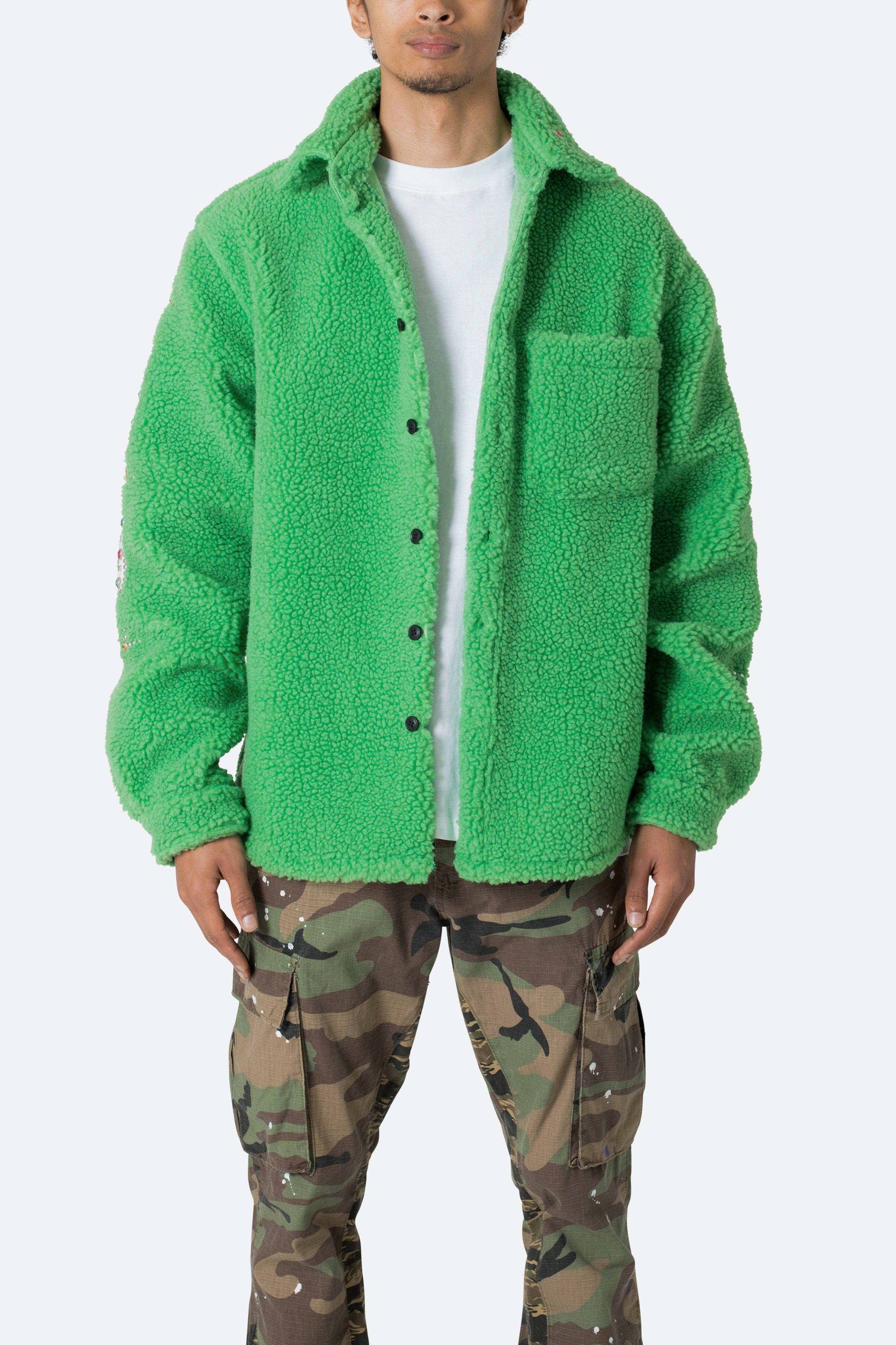 Jewel Sherpa Jacket - Green Product Image