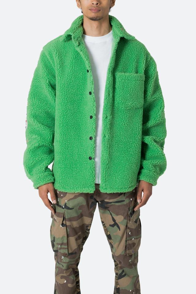 Jewel Sherpa Jacket - Green Product Image