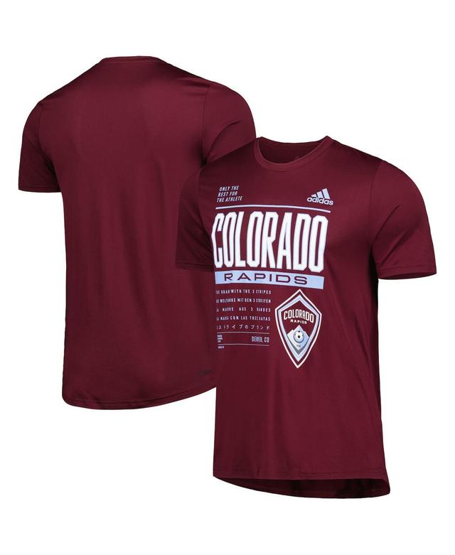 Mens adidas Burgundy Colorado Rapids Club Dna Performance T-shirt Product Image