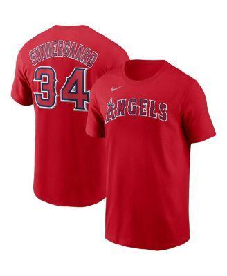 Mens Nike Noah Syndergaard Red Los Angeles Angels Name and Number T-shirt Product Image