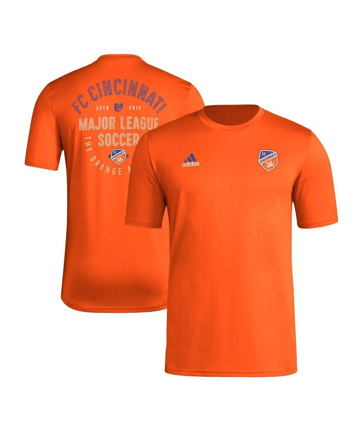 Mens adidas Orange FC Cincinnati Local Stoic T-Shirt Product Image