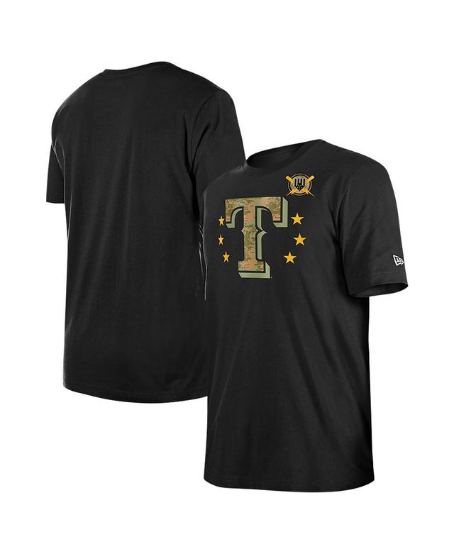 New Era Mens Black Texas Rangers 2024-Armed Forces Day T-Shirt Product Image