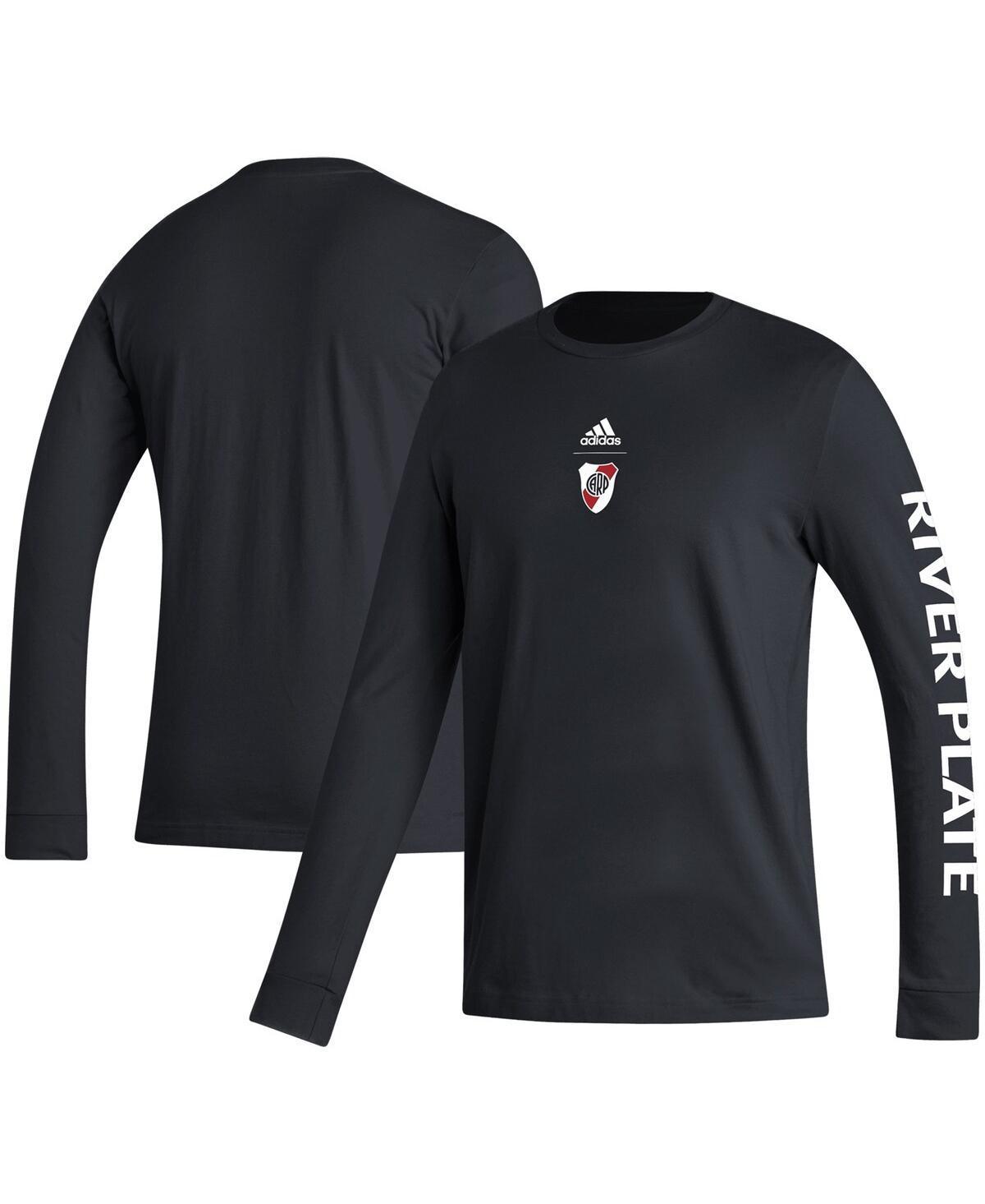 Adidas Mens Black Club Atletico River Plate Team Crest Long Sleeve T-Shirt Product Image