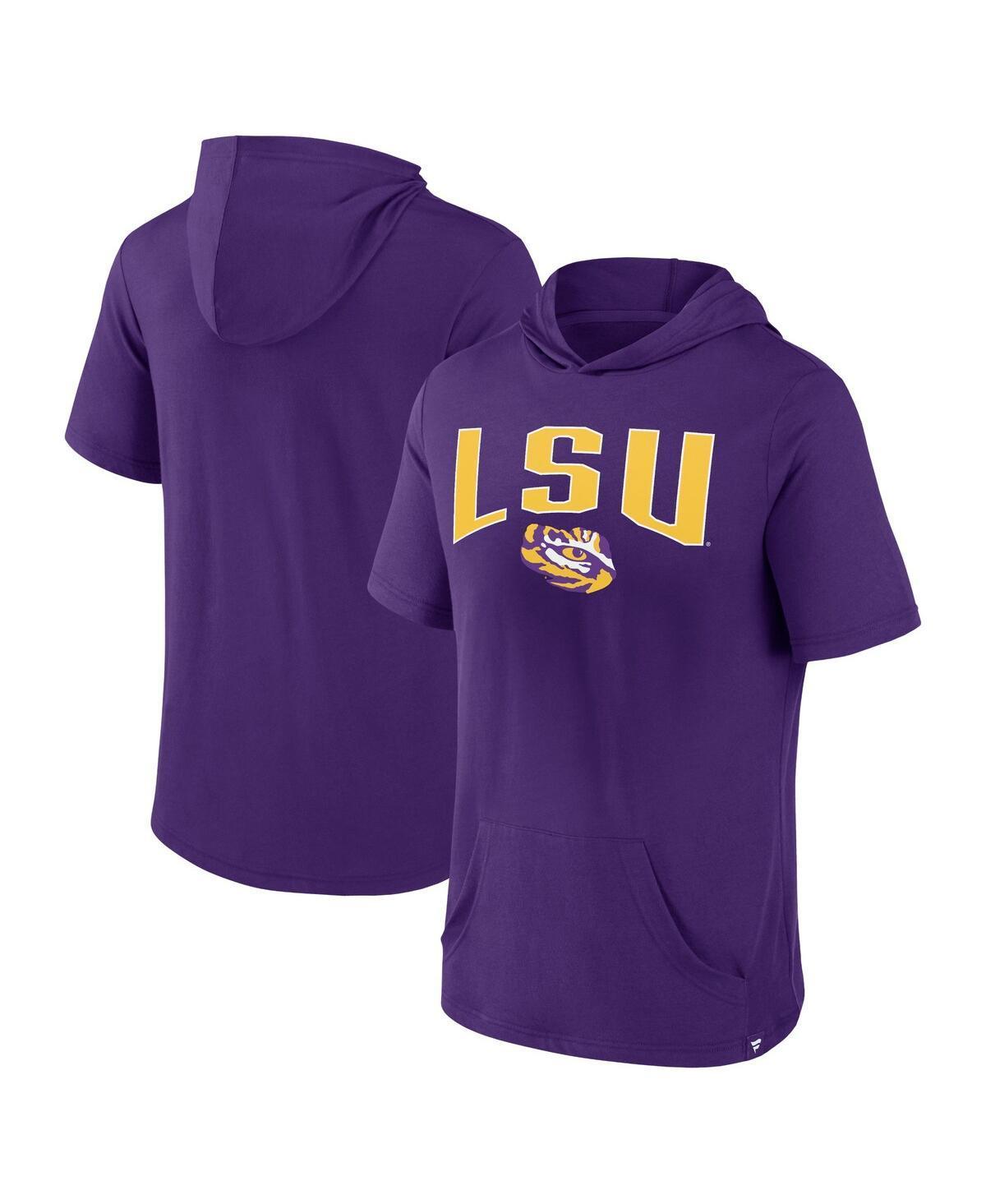 Mens Fanatics Purple Lsu Tigers Outline Lower Arch Hoodie T-shirt Product Image