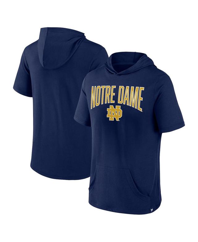 Mens Fanatics Navy Notre Dame Fighting Irish Outline Lower Arch Hoodie T-shirt Product Image