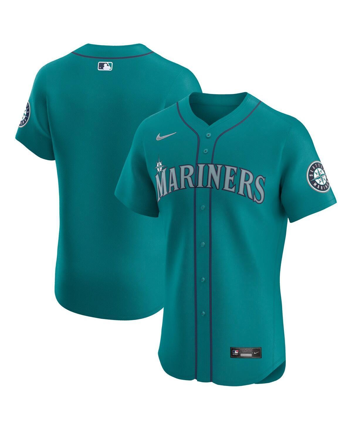 Mens Nike Aqua Seattle Mariners Alternate Vapor Premier Elite Patch Jersey Turquoise A Product Image