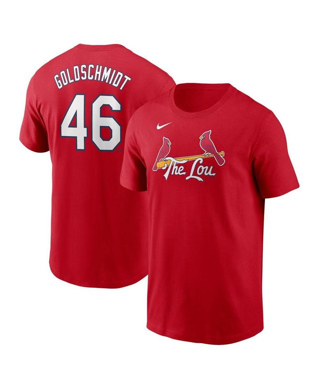 Nike Mens Paul Goldschmidt Red St. Louis Cardinals 2024 City Connect Fuse Name Number T-Shirt Product Image