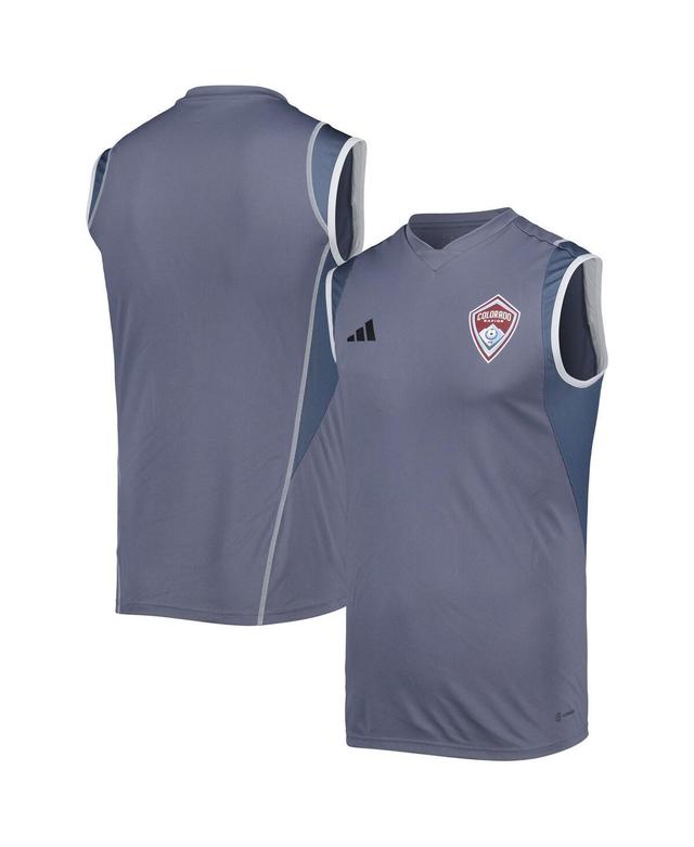 Mens adidas Gray Colorado Rapids 2023 On-Field Sleeveless Training Jersey - Gray Product Image