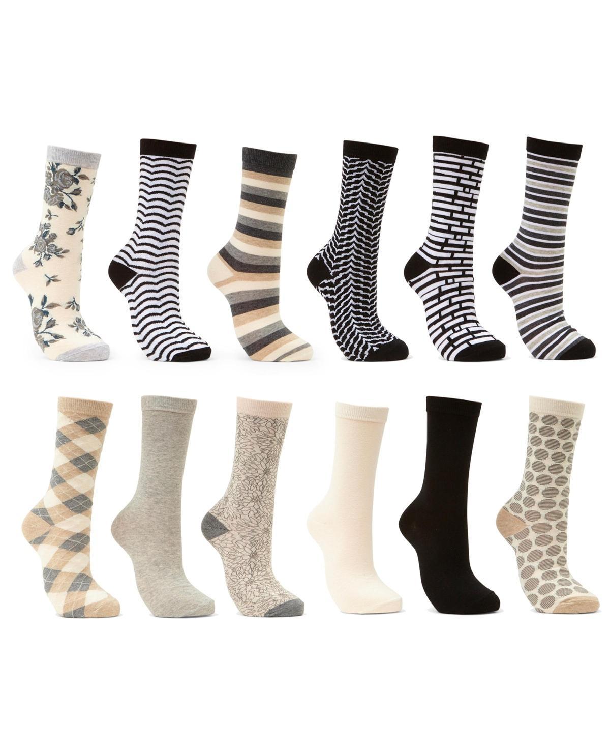 Womens Dress Crew Socks 12 Pack Product Image