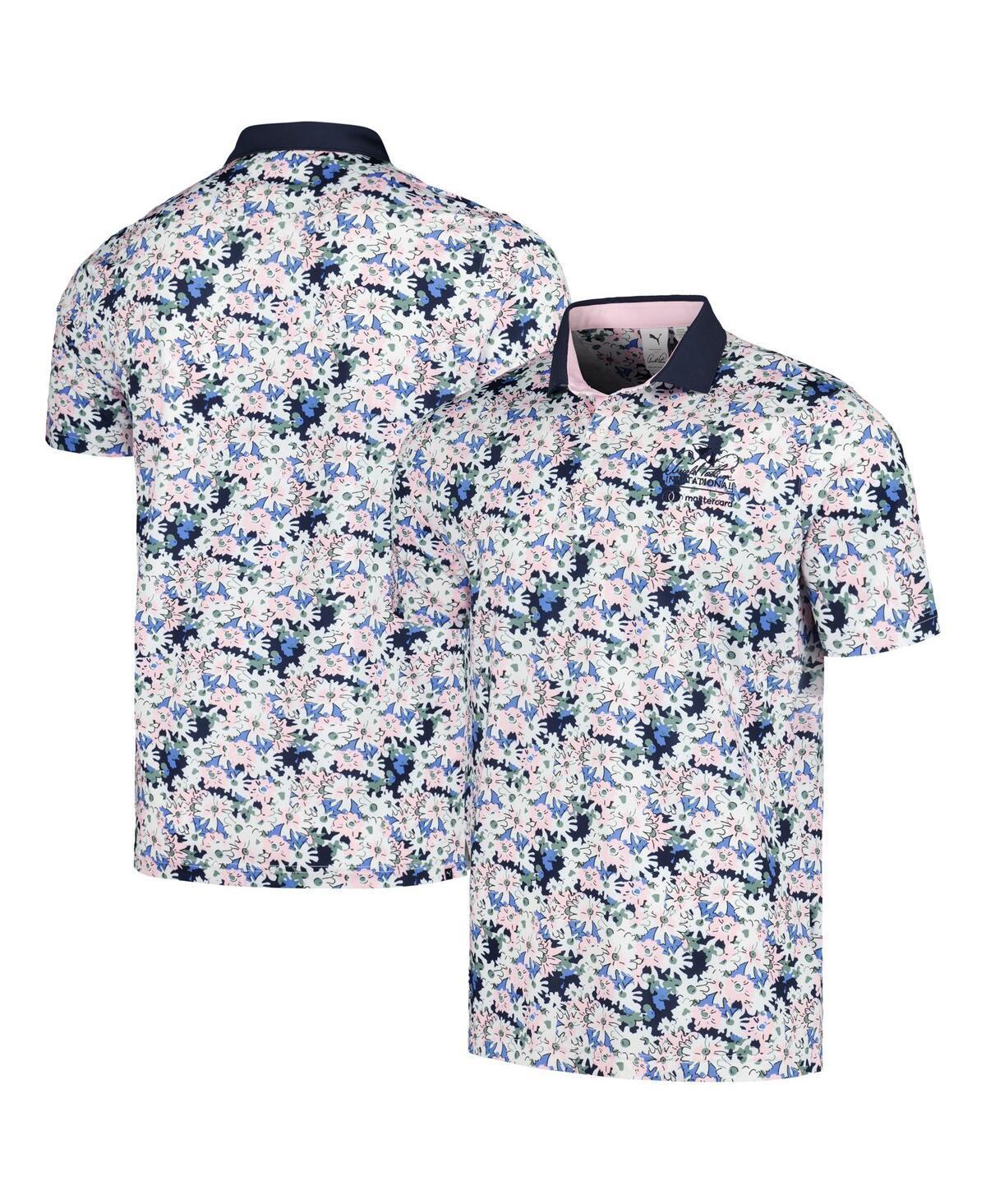 Puma Mens Navy Arnold Palmer Invitational Floral Mattr Polo Product Image