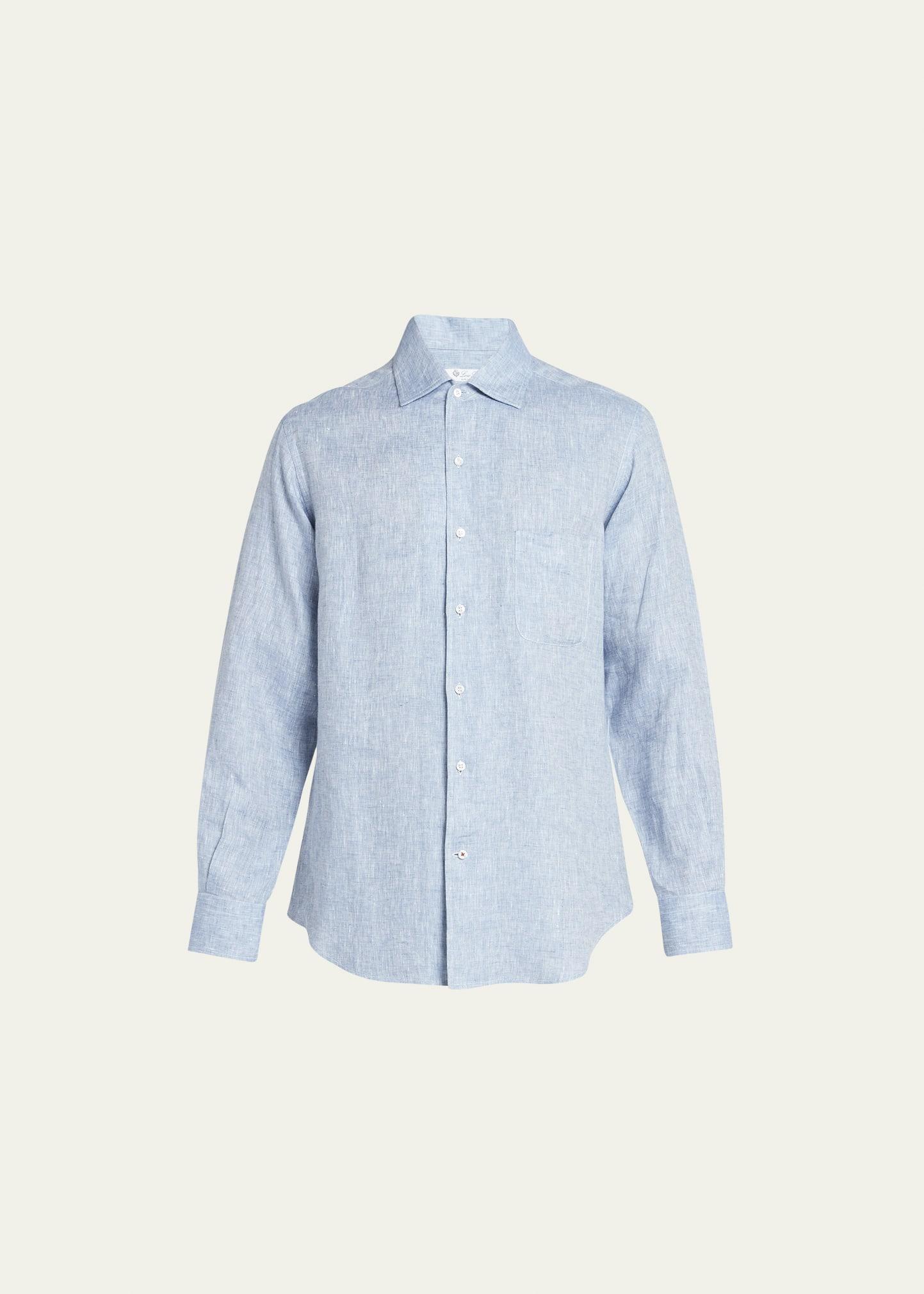 Mens Andre Long-Sleeve Linen Shirt Product Image