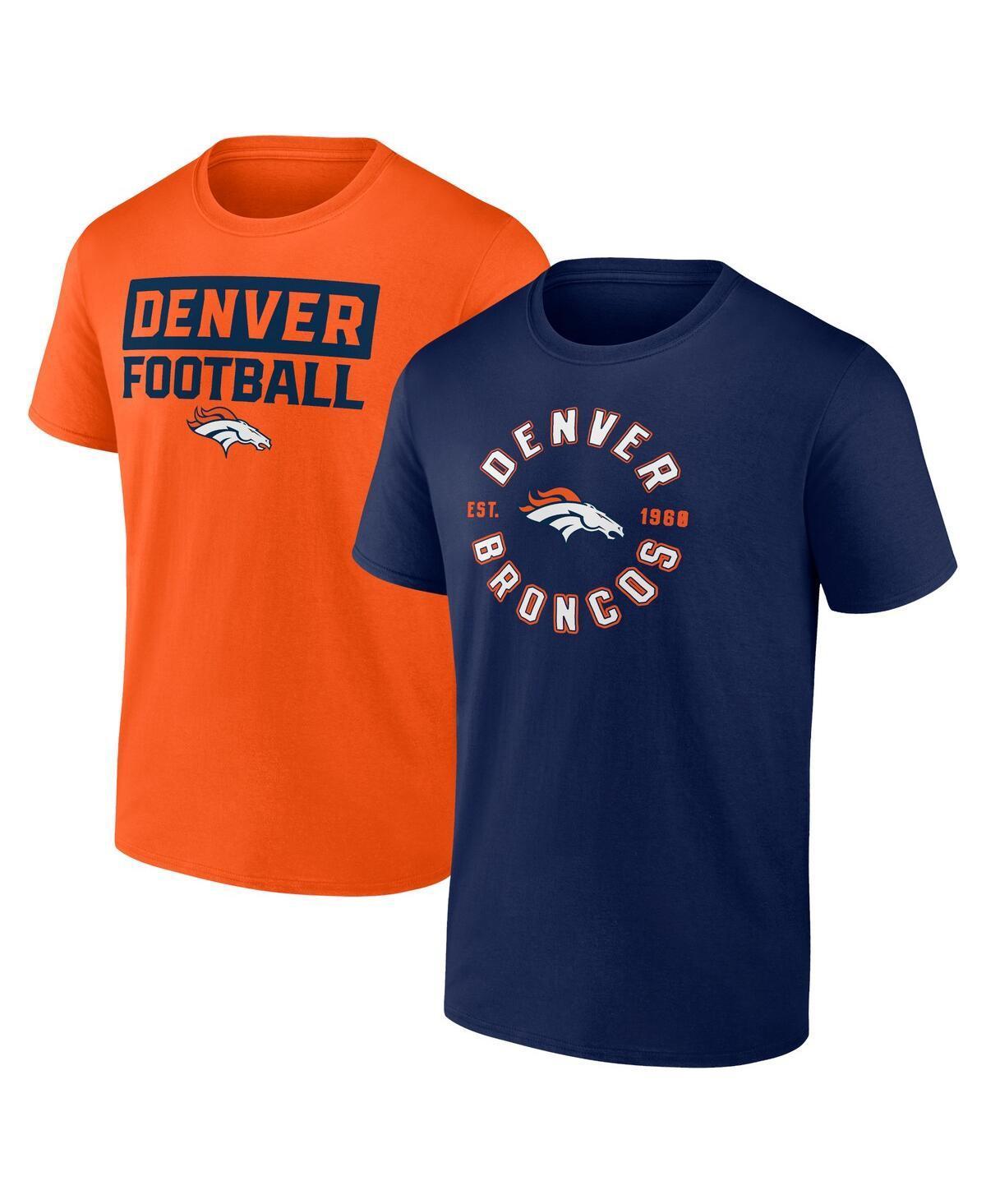 Fanatics Mens Denver Broncos Serve T-Shirt Combo Pack - Navy Product Image