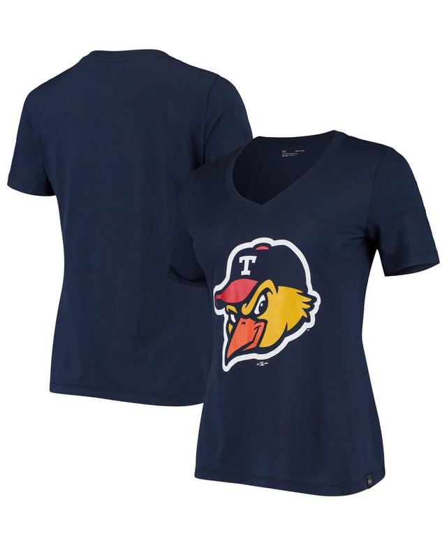 Womens Under Armour Navy Toledo Mud Hens Performance V-Neck T-shirt Product Image