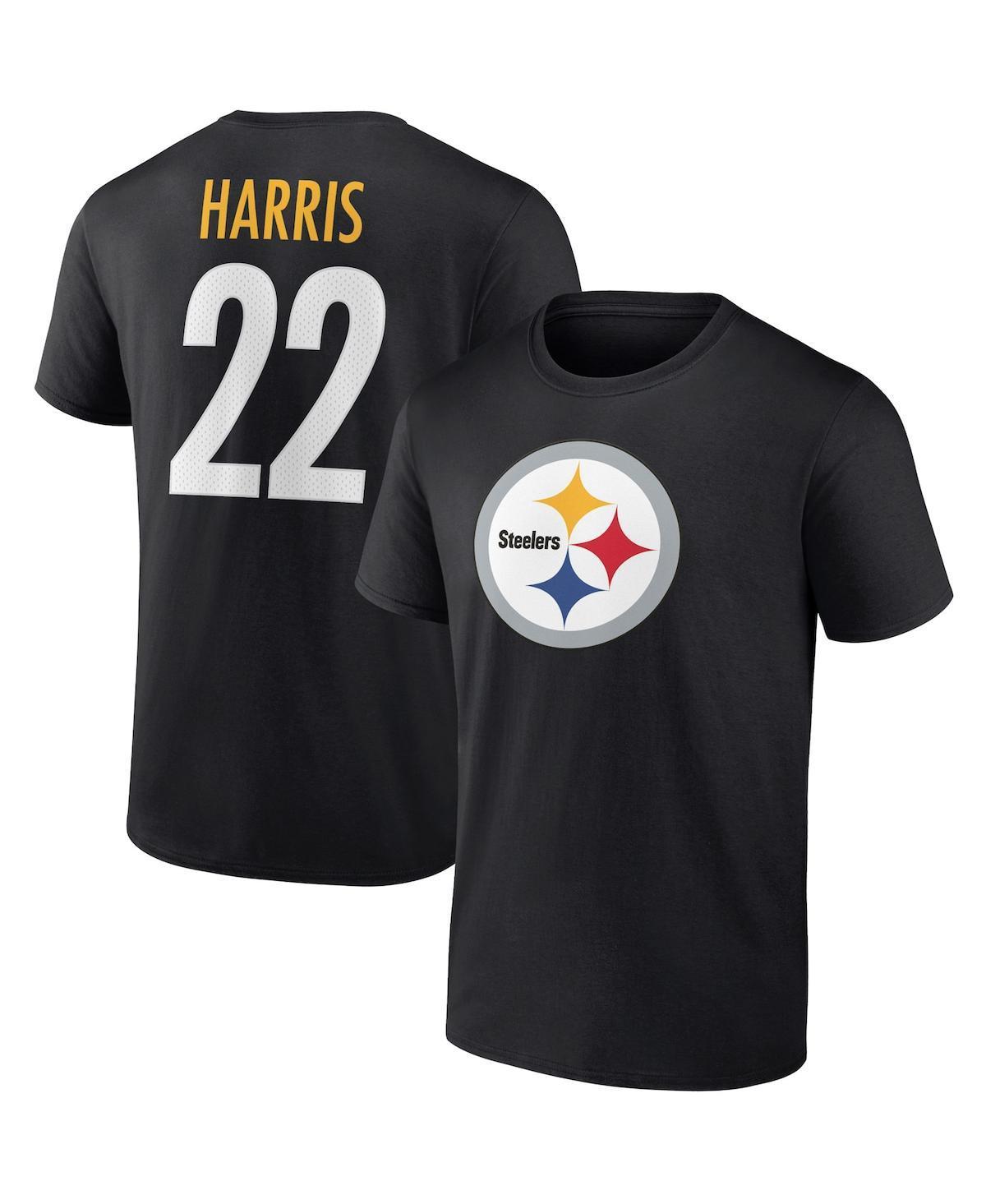 Mens Najee Harris Black Pittsburgh Steelers Player Icon T-shirt Product Image