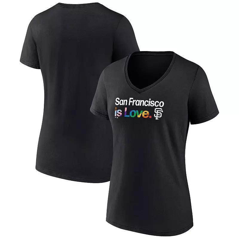 Womens Profile San Francisco Giants Plus Size Pride V-Neck T-Shirt Product Image