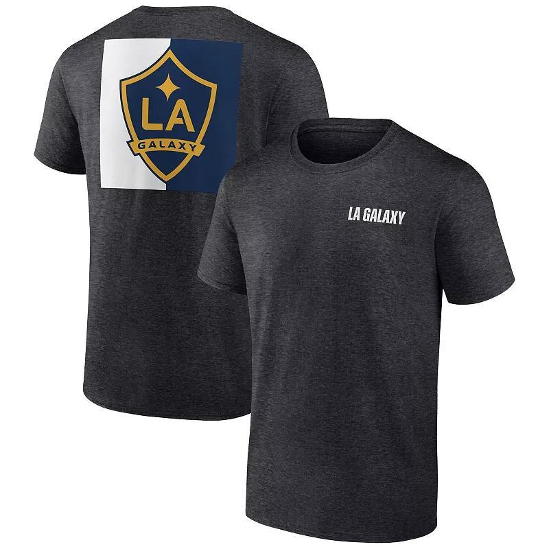 Mens Fanatics Heather Charcoal LA Galaxy Iconic Blocked-Out T-Shirt Product Image