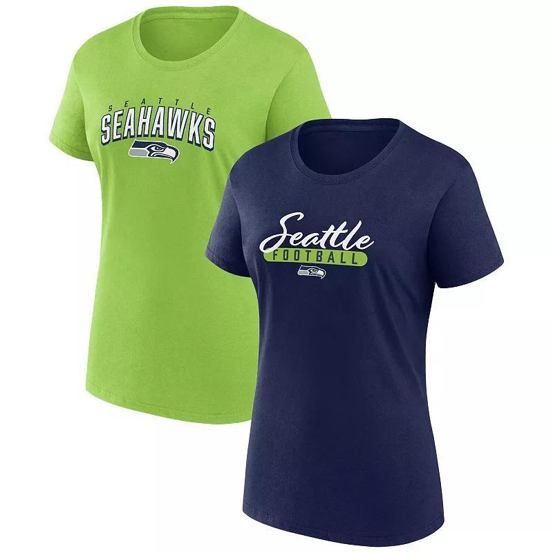 Womens Fanatics Navy Seattle Seahawks Fan T-shirt Combo Set - Navy Product Image