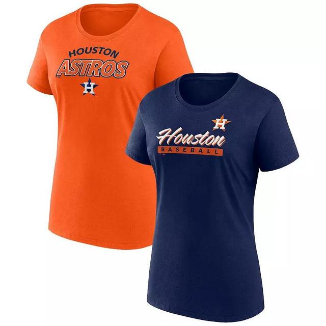 Womens Fanatics Branded Houston Astros Risk T-Shirt Combo Pack Blue Product Image