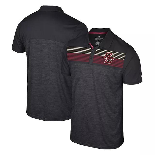 Mens Colosseum Black Boston College Eagles Langmore Polo Product Image