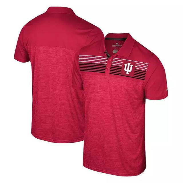 Mens Colosseum Crimson Indiana Hoosiers Big & Tall Langmore Polo Product Image