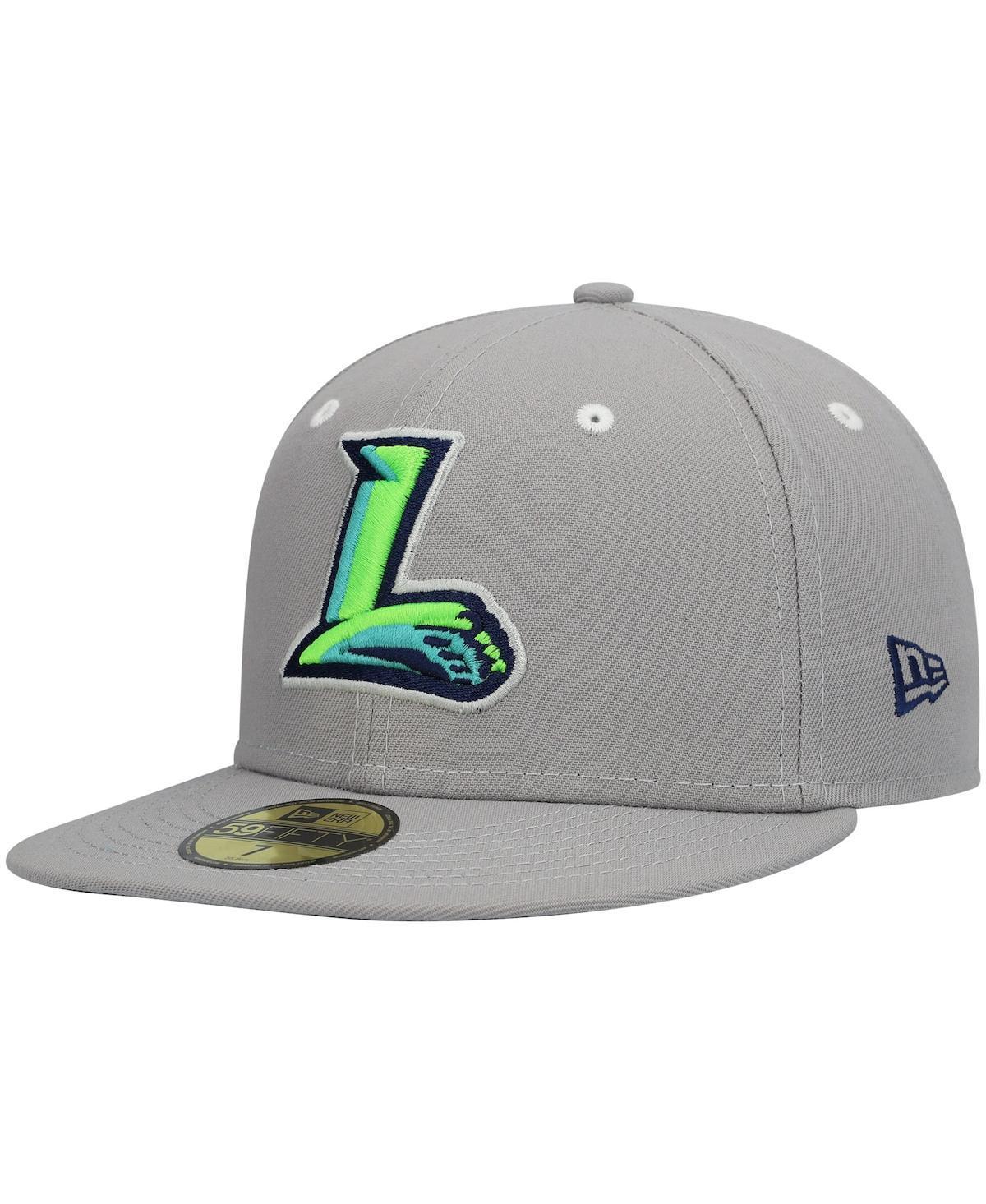 Men's New Era Gray Lynchburg Hillcats Authentic Collection Road 59FIFTY Fitted Hat Product Image