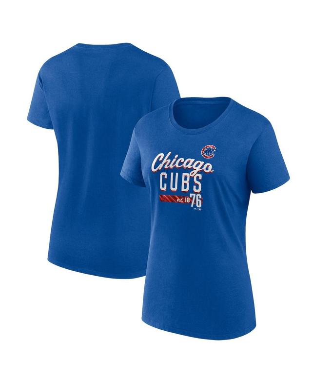 Womens Fanatics Royal Chicago Cubs Logo T-shirt Product Image