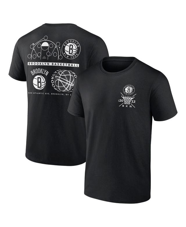 Mens Fanatics Black Brooklyn Nets Court Street Collective T-shirt Product Image