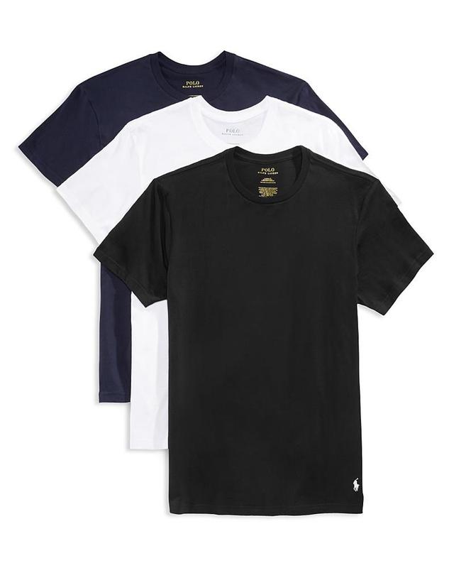 Slim Fit Cotton Wicking T-shirt 3-pack In Navy,blue,grey Product Image