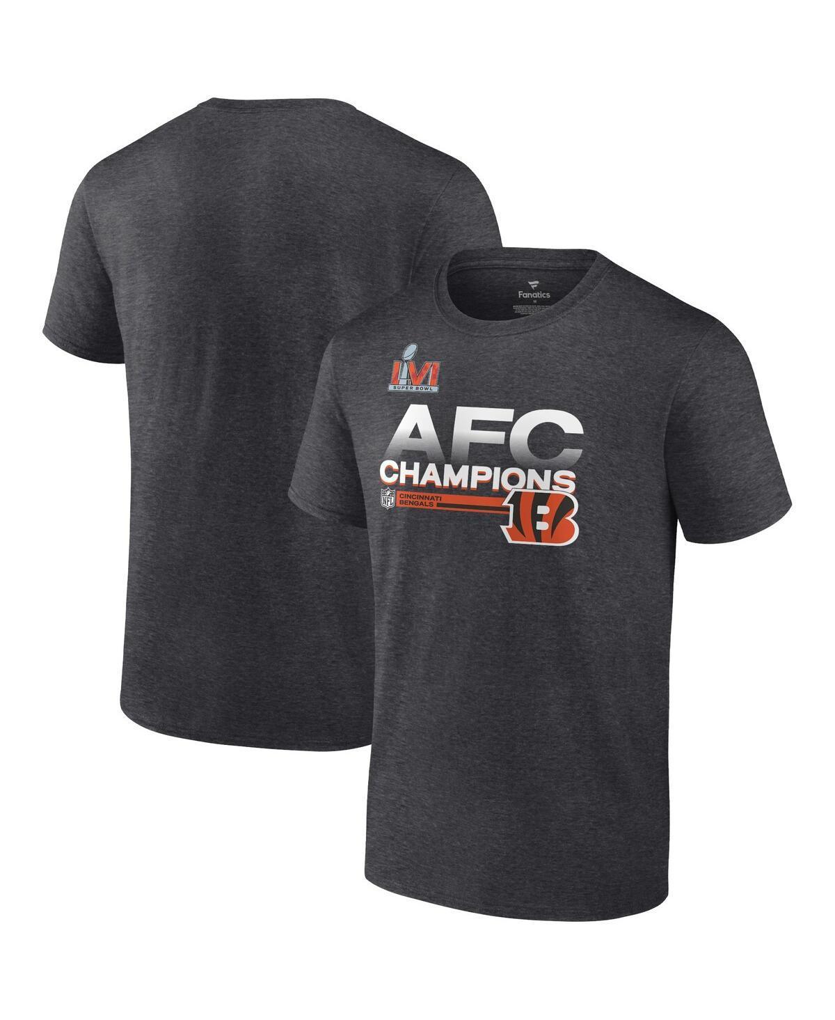 Mens Fanatics Heathered Charcoal Cincinnati Bengals 2021 Afc Champions Locker Room Trophy Collection T-shirt Product Image