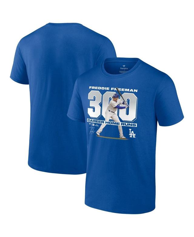 Fanatics Mens Freddie Freeman Royal Los Angeles Dodgers 300 Career Home Runs T-Shirt Product Image