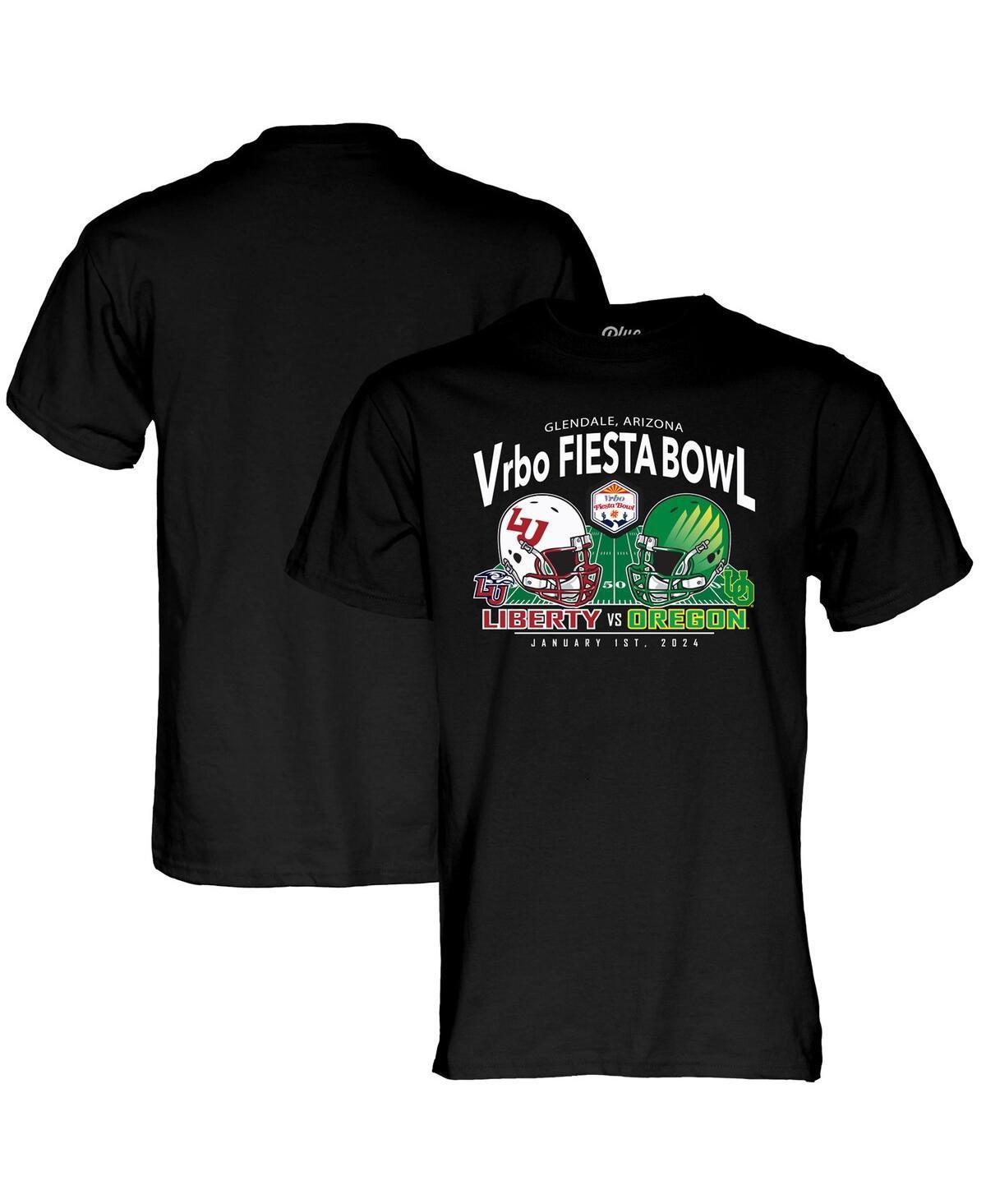 Mens Blue 84 Black Oregon Ducks vs. Liberty Flames 2024 Fiesta Bowl Matchup T-shirt Product Image