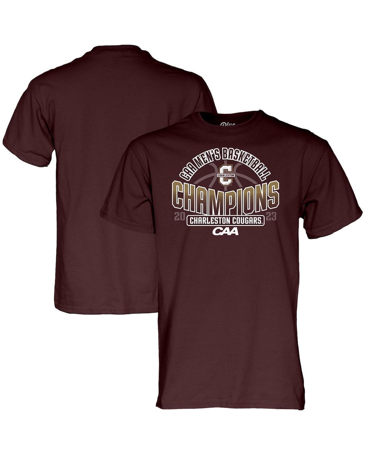 Blue 84 Maroon Charleston Cougars 2023 Caa Mens Basketball Conference Tournament Champions Locker Room T-shirt Product Image