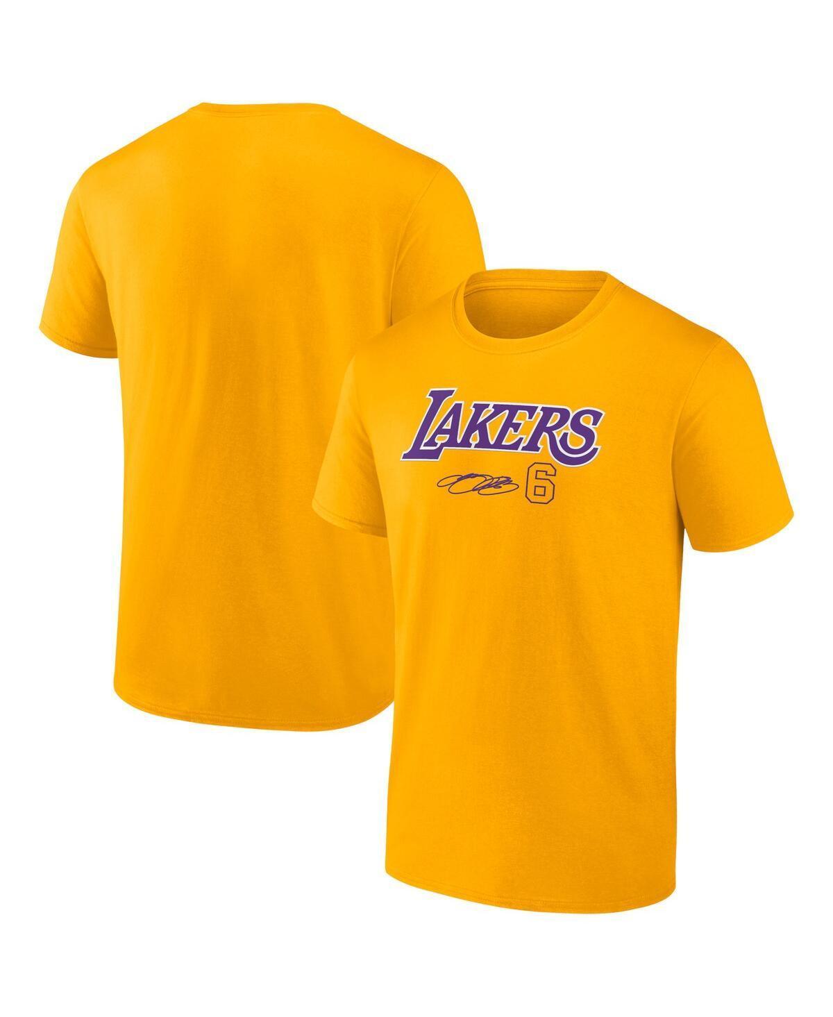 Mens Fanatics Branded LeBron James Los Angeles Lakers Name & Number T-Shirt Product Image