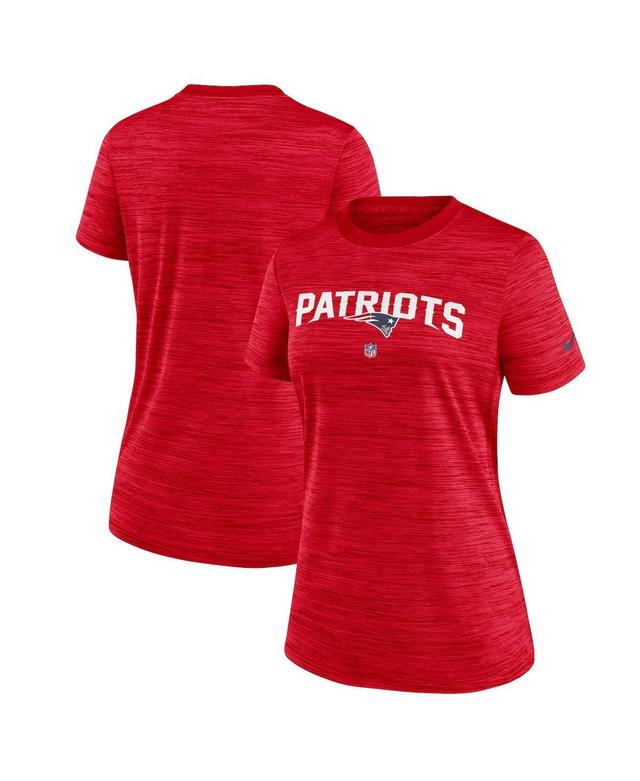 Womens Nike Red New England Patriots Sideline Velocity Performance T-Shirt Product Image