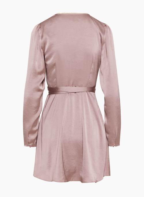 mademoiselle satin longsleeve dress Product Image