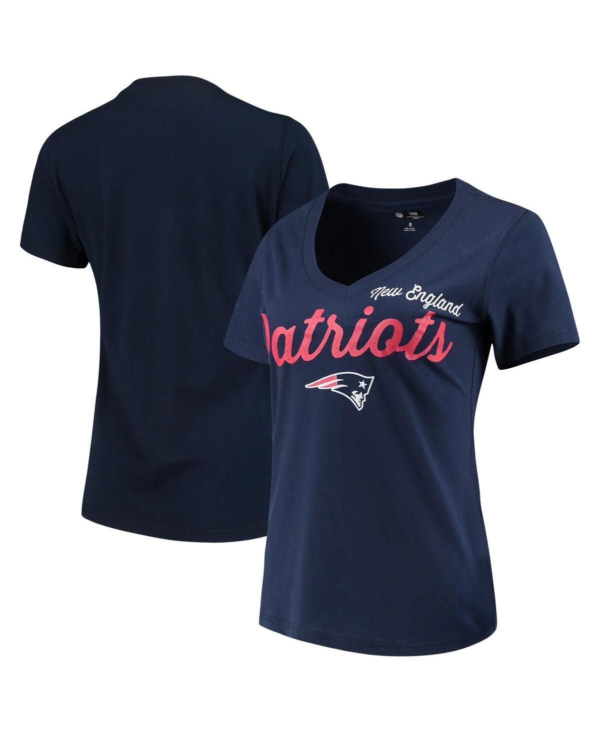 Womens G-iii 4Her by Carl Banks Navy New England Patriots Post Season V-Neck T-shirt Product Image